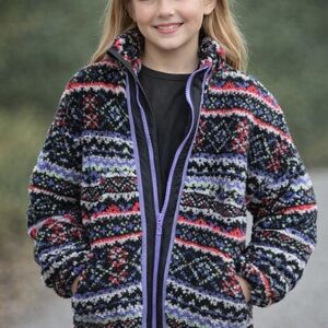 *KIDS* DSG Multicolor Patterned Kids Fleece Jacket